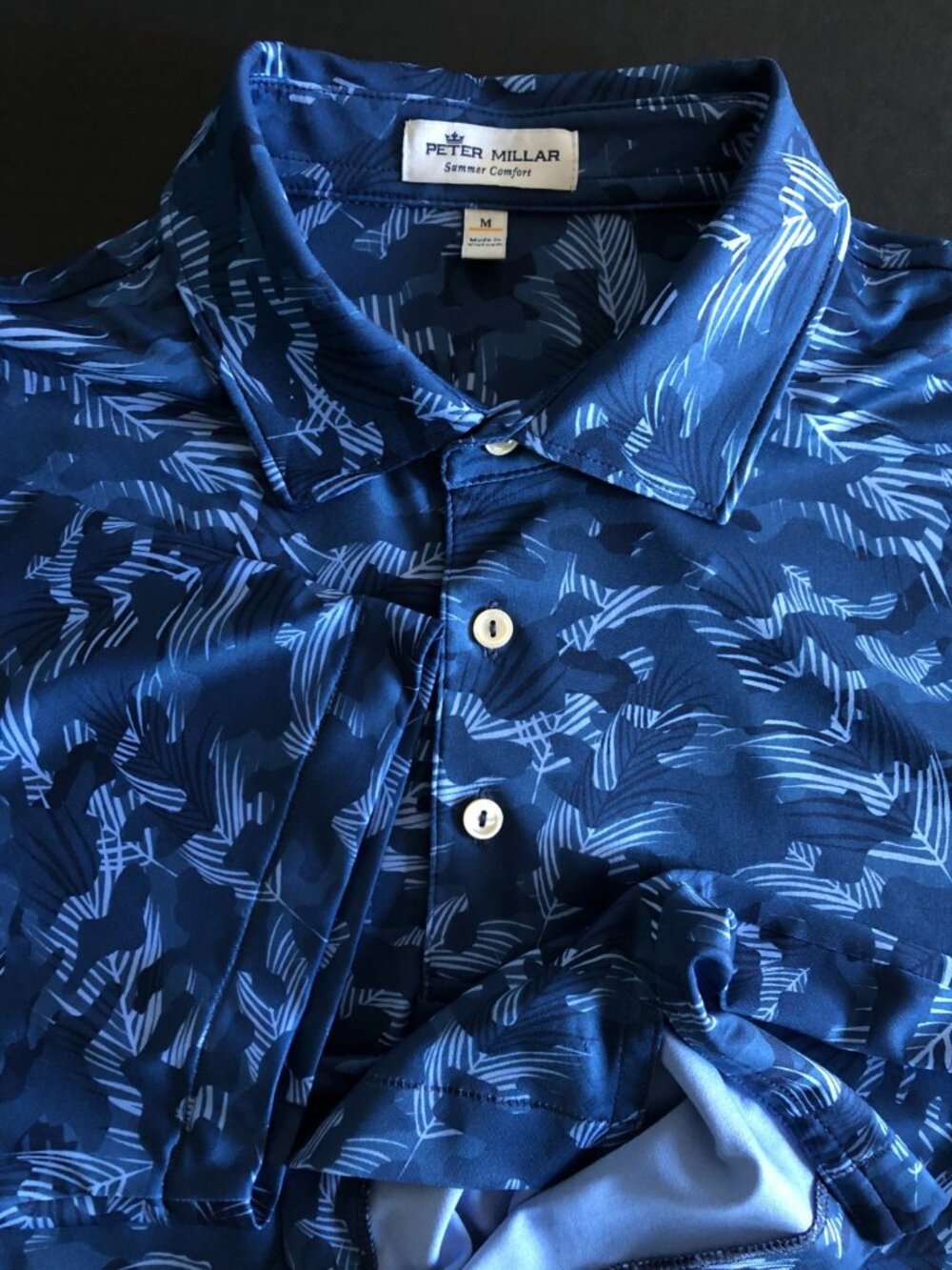 PETER MILLAR - TIDAL CAMO SUMMER COMFORT Golf Shirt Polo - MEDIUM